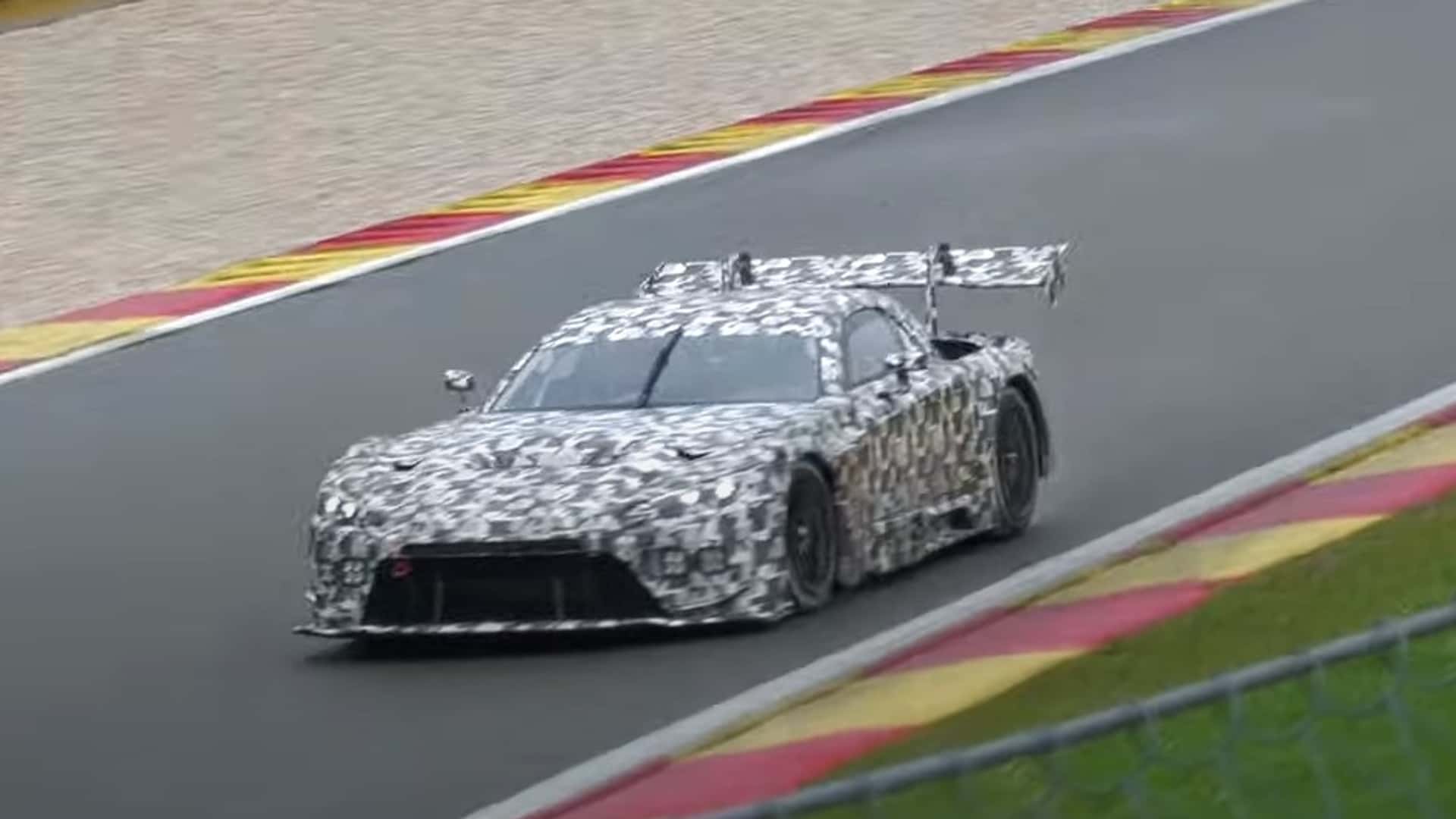 Toyota GR GT3 Sounds Angry During Wet Track Test