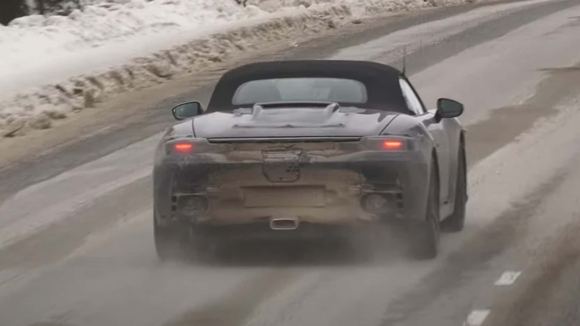 Porsche Caught Testing Electric Boxster With Fake Exhaust